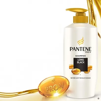 Pantene Long Black Shampoo 650 ML